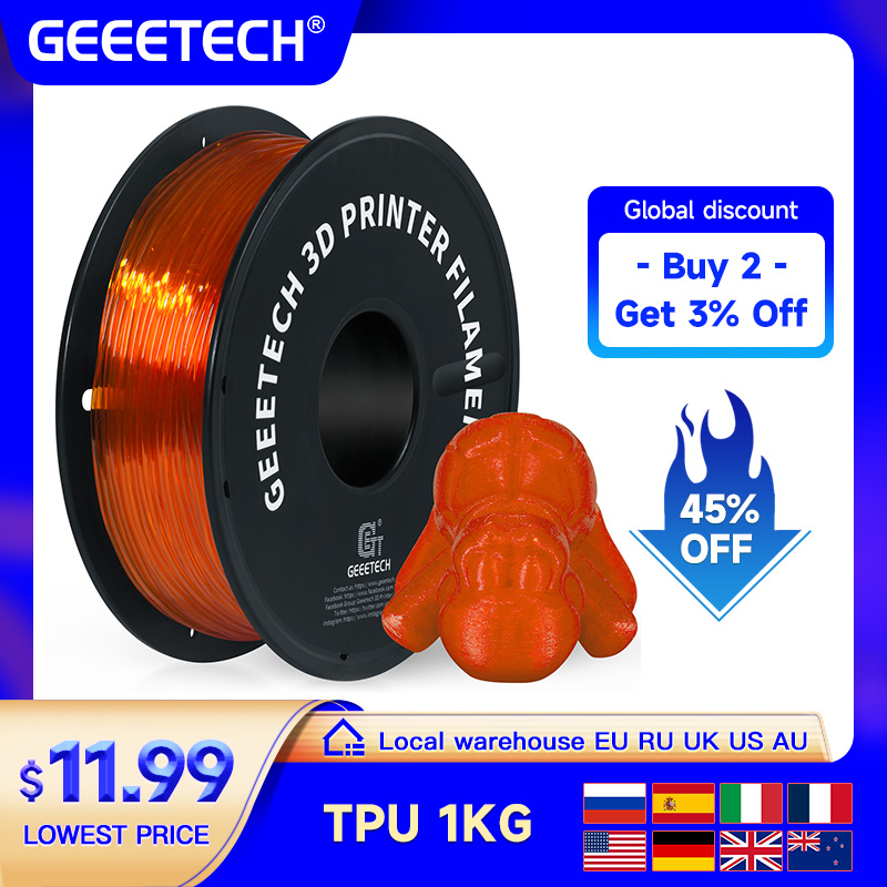 3D Printing Nylon - GEEETECH TPU 3D-принтер Гибкий материал Нить